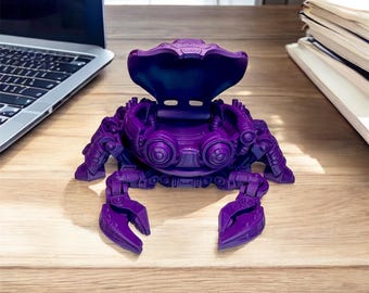 Juguete robot cangrejo de ciencia ficción, almacenamiento de juguetes impreso en 3D, decoración de escritorio, juguete cibernético articulado