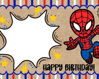 Spiderman Geburtstagsvorlage