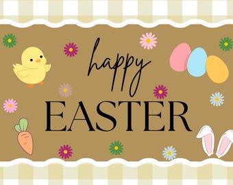 Easter Checkered Banner