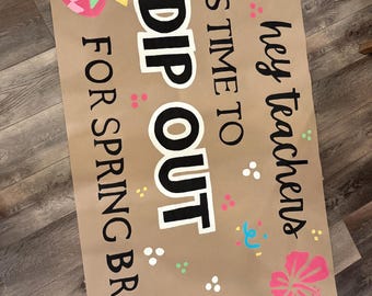 Striscione per le vacanze di primavera degli insegnanti!