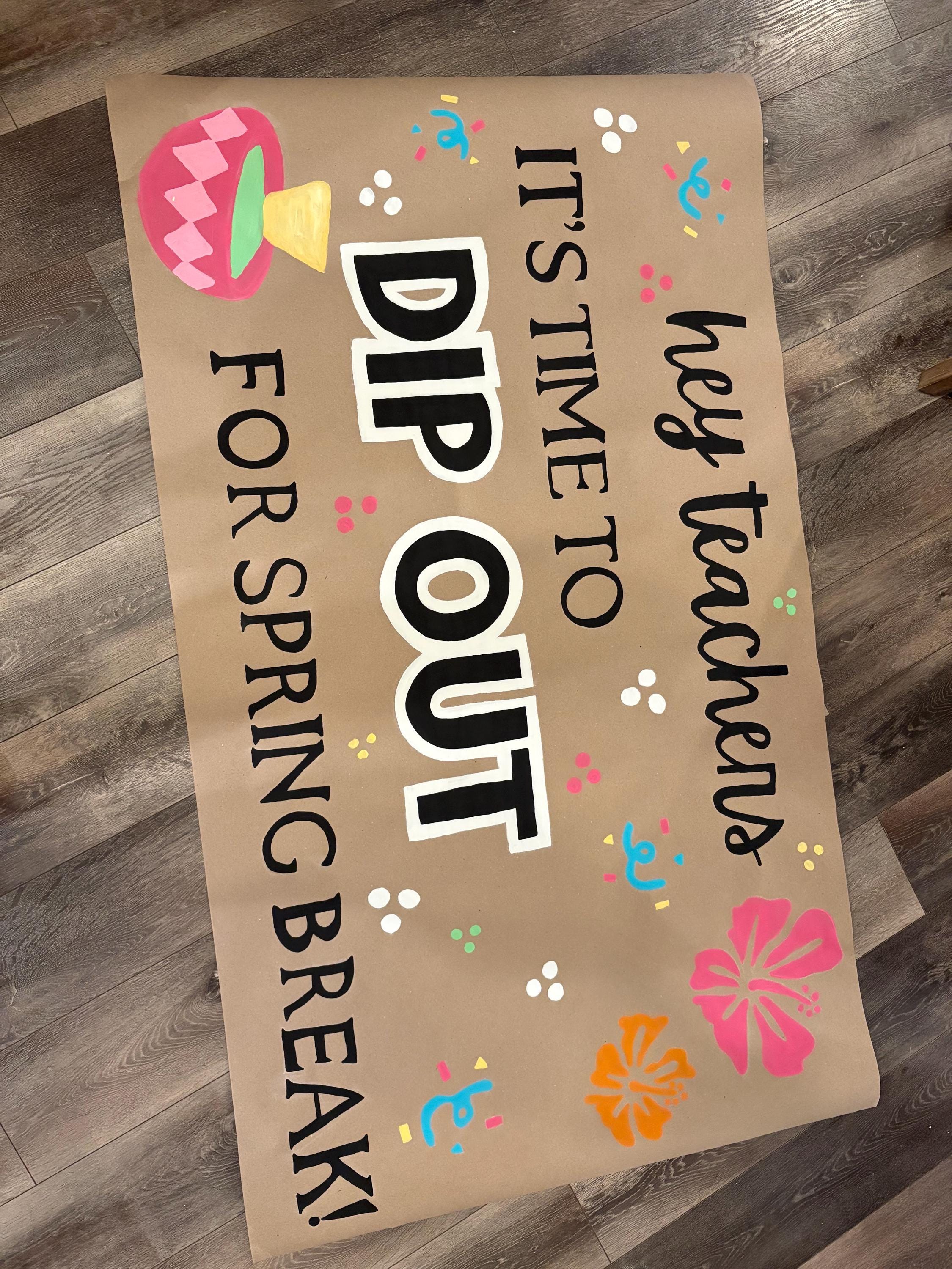 Spring Break Baner Teacher Spring Break Banner! - Etsy