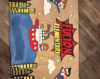 School Superhero Banner