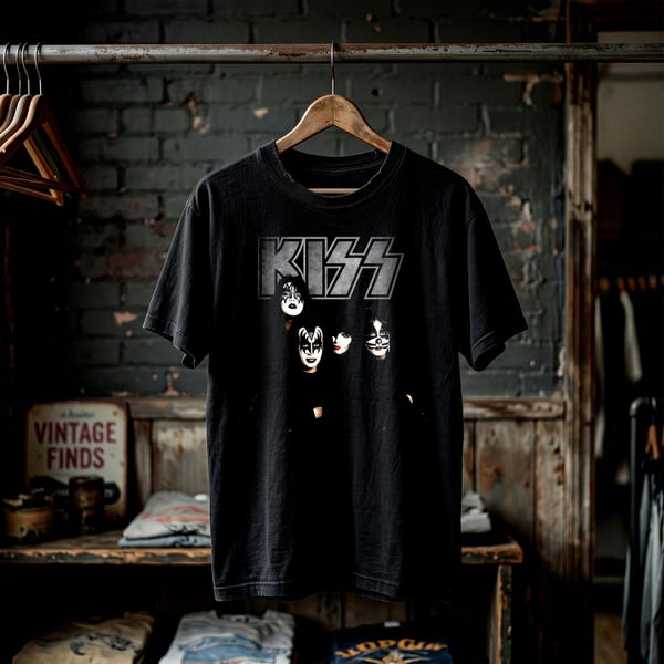 Comfort Colors KISS Band Shirt, Vintage Rock Band Tee, Classic Glam Rock Graphic T-Shirt, Concert Outfit, Music Lover Gift