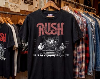 Comfort Colors Rush Band Shirt, Vintage Rush Concert Tee, Classic Rock Graphic T-Shirt, 70s 80s Music Fan Gift, Retro Band Merch