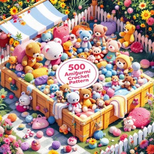 500 Amigurumi Crochet Patterns Bundle – Cute Animal Crochet Pattern PDF, Toy Doll Crochet, Beginner Friendly Amigurumi Pattern Set