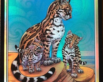 Ocelot Pride - Foil – Store Championship Promo - Card #47 - Commander - Modern - Timeless - Video Included =0,..,0= Meow Kitty Kitty