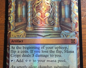 Mtg - Mana Crypt - Kaladesh Inventions  - Restricted - Masterpiece - Foil - Commander - Legacy - WATCH ITEM VIDEO!