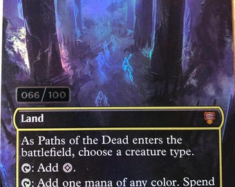 Mtg - Paths of the Dead / Cavern of Souls - Double Foiled - Serialized - LTC - Card #0392 - Commander - Legacy - Video!!! (0w0)