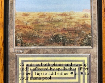 Mtg - Scrubland - Beta - Reserved - Card #282 -  Legacy - Vintage - Commander - Video Included (~_0)