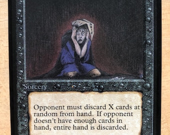 Mtg - Mind Twist - BeTa - First Edition- Reserved - Restricted - Opponent DISCARDS X cards at RANDOM! - Video!!! (0w0)