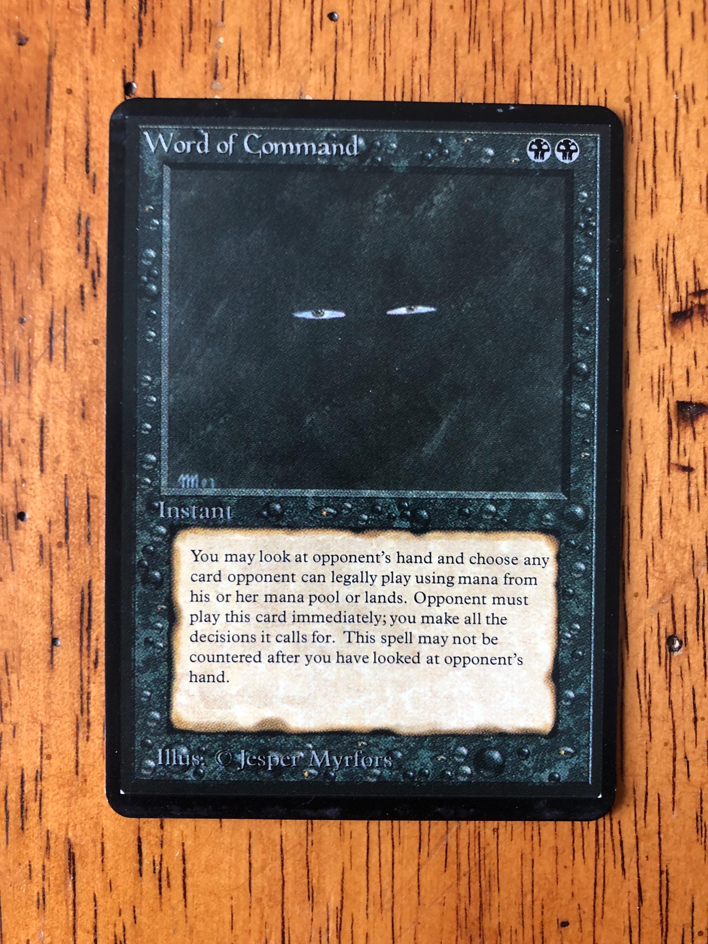 Mtg - Word of Command - Beta - Legacy - Reserved - Restricted - WATCH ITEM VIDEO! O_O