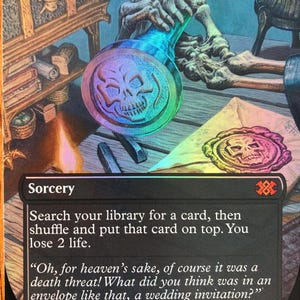 Mtg - Imperial Seal - Boarderless - Foil - Restricted - Double Masters - Vintage - Legacy - Commander -  WATCH ITEM VIDEO!!! O_O