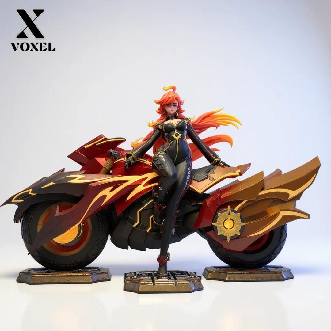 Anime Flame Rider Queen Statue | 1:6 Scale 3D Printable Model (digital ...