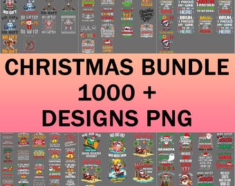 1000+ Christmas PNG Bundle – Funny Santa Gamer Clipart, Holiday Humor Tshirt Sublimation, Festive Design