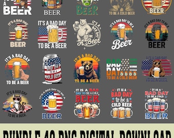 It’s a Bad Day to Be a Beer PNG – Funny Beer Drinking Bear Day Drinking Camping Alcohol Clipart