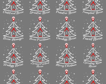 Nurse Christmas Tree Stethoscope PNG, Funny Medical Holiday Clipart For Men Women, Sublimation Digital Download