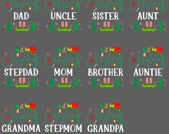 Elf My First Christmas PNG – Cute Baby 1st Xmas Family Matching Clipart, Holiday Humor Sublimation Digital Download