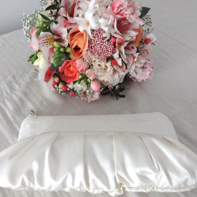 White Wedding Clutch Etsy