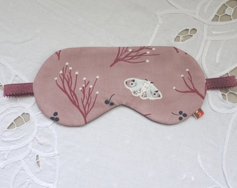 Organic sleep mask natural eye mask pure cotton moth design sensitive skin