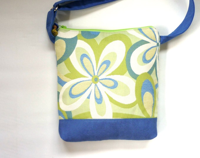 Lime Green Crossbody Bag Boho Hip Purse Cornflower Blue Etsy