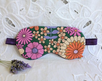 Flower power organic sleep mask, natural eye mask