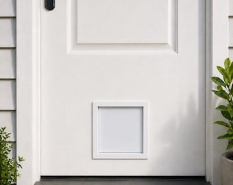 No-Screw Custom Cat Flap Door | Made in USA | Square & U-Shape Designs | Small, Medium, Large