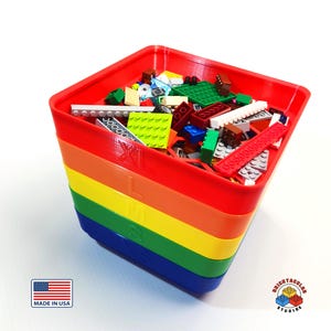 Stackable Brick Sorter and Sifter – Fast Sorting Trays for Bricks, Plates, Tiles & Small Parts – Durable, No‑Assembly Organizer