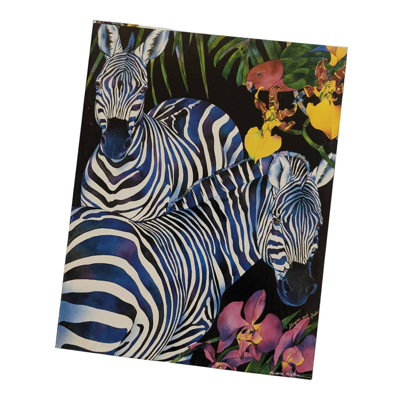 Zebra Love Oil Painting – ClockCanvas