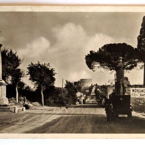 Die Katakomben von Saint Sebastian Appian Way Rom Italien Vintage RPPC Real Photo Postkarte