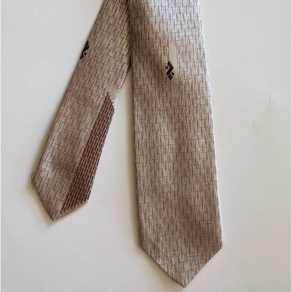 Vintage 70's Silk Skinny Tie by Don Loper California, Brown Vintage 70's Silk Skinny Tie by Don Loper California, Brown
