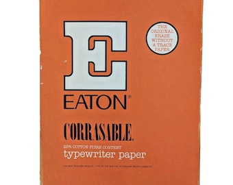 READ Vintage Eaton Corrasable Typewriter Paper 25% Cotton Fibre 8.5x11 Box AS IS