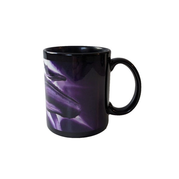 Vintage Wyland Whale Art Mug Black & Purple Encore 2002 Rare