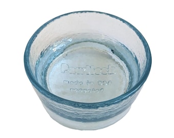 Fire And Light PawNosh Zorra Bowl 6" Aqua Blue Cat Dog Dish Made In USA Glass