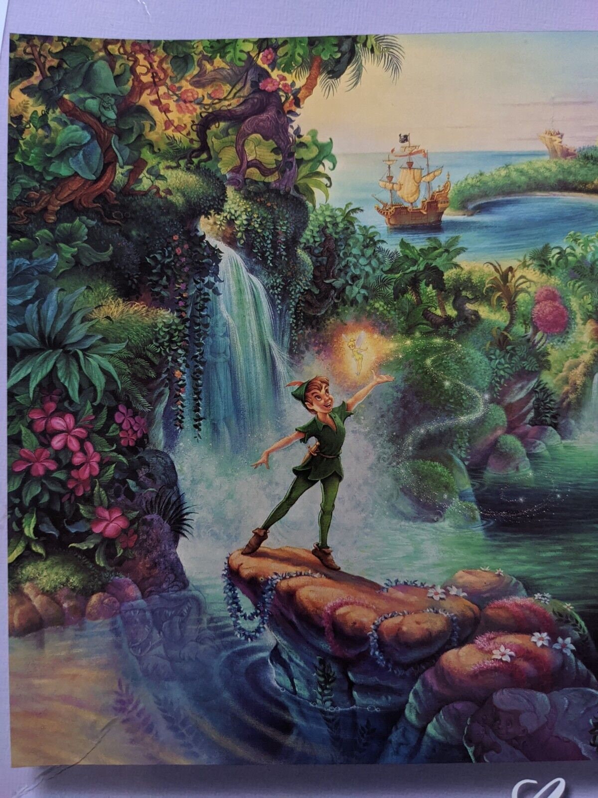 Thomas Kinkade Disney Puzzles 1000 Piece Jigsaw Puzzle Peter Pan Tinker ...