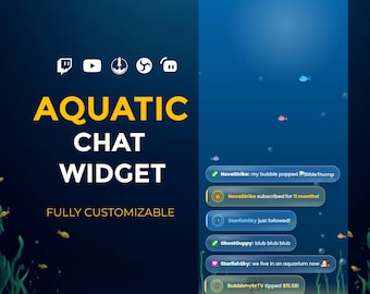 Widget de chat acuático de Twitch, Widget de chat oceánico de Twitch