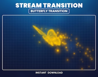Butterfly-overgang, schattige Twitch-streamovergang voor Obs/ Streamlabs