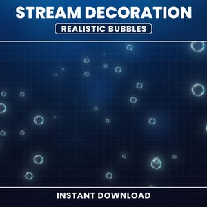 Superposición de burbujas animadas para Twitch, superposición de burbujas para streaming, decoración para streaming, recursos de Vtuber