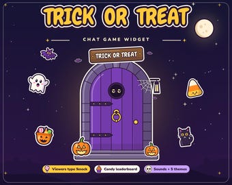 トリック・オア・トリートTwitchウィジェット、ハロウィンチャットゲーム、ガチャウィジェット