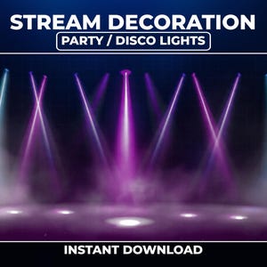 Animated Party Lights Twitch Overlay, Dance Party, Events,DJ, Celebration, Disco Stream Decoration