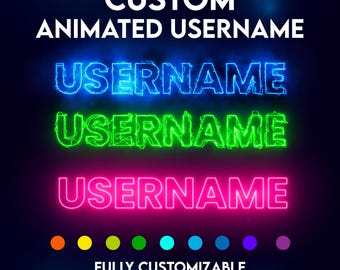 Custom Animated Twitch Username, Twitch Username Animated Overlay, Twitch Name Sign, Twitch Overlay