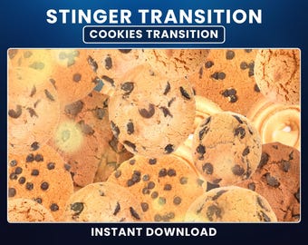 Cookies Stinger Transition, Cute Stream Transition for OBS/Twitch