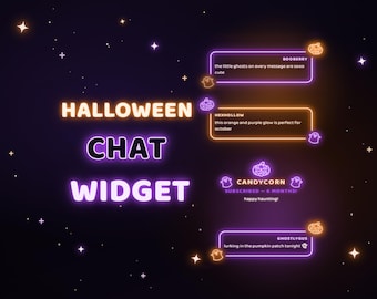 ハロウィンチャットウィジェットTwitch、ネオンチャットウィジェット
