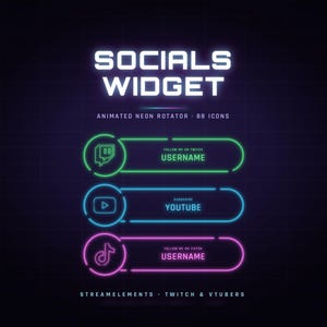 Social widget Twitch, social rotator Twitch widget