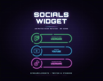 Widget social para Twitch, Widget rotativo social para Twitch