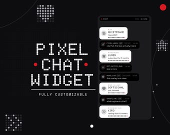 Pixel Chat Widget Twitch, Minimal Chat Widget