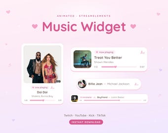 Spotifyウィジェット、かわいい音楽ウィジェット