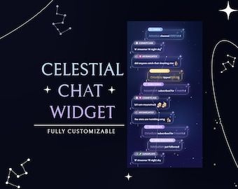 Widget de chat celestial para Twitch, widget de chat lunar