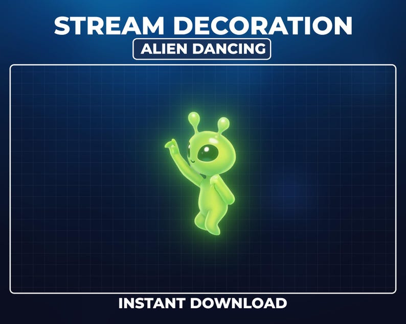 Animated Alien Dancing - Alien Twitch Overlay, Stream Alert / Decor - Etsy