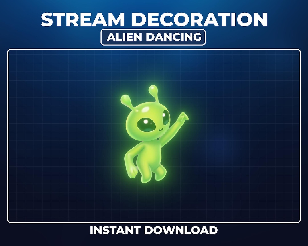 Animated Alien Dancing - Alien Twitch Overlay, Stream Alert / Decor - Etsy