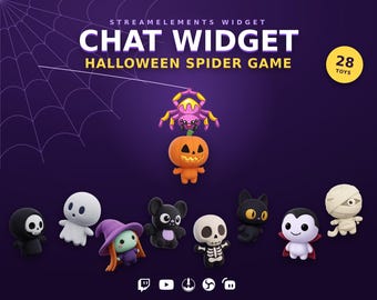 Halloween Chat Widget Game, Halloween Twitch Widget Game
